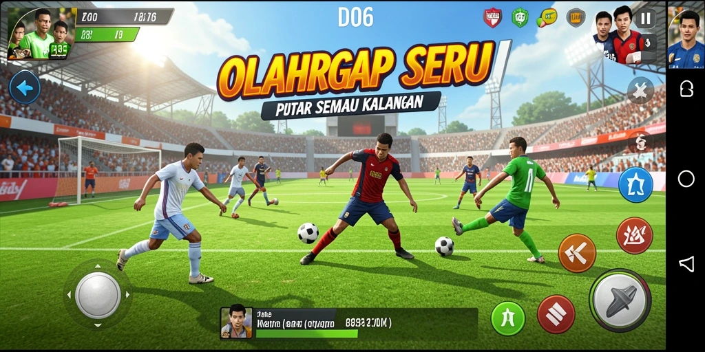 Gameplay D06 yang seru dan kompetitif dalam olahraga.