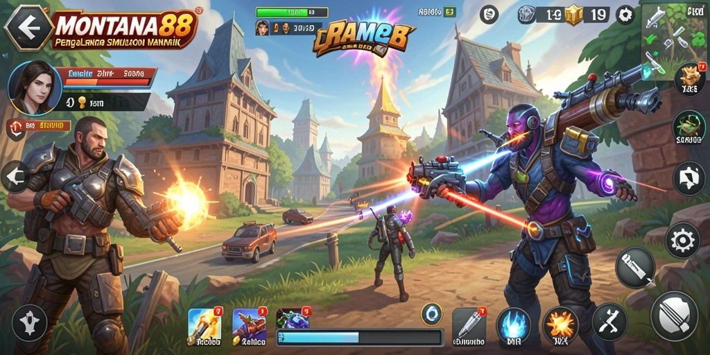 Screenshot gameplay MONTANA88 yang menunjukkan interaksi karakter dalam simulasi.