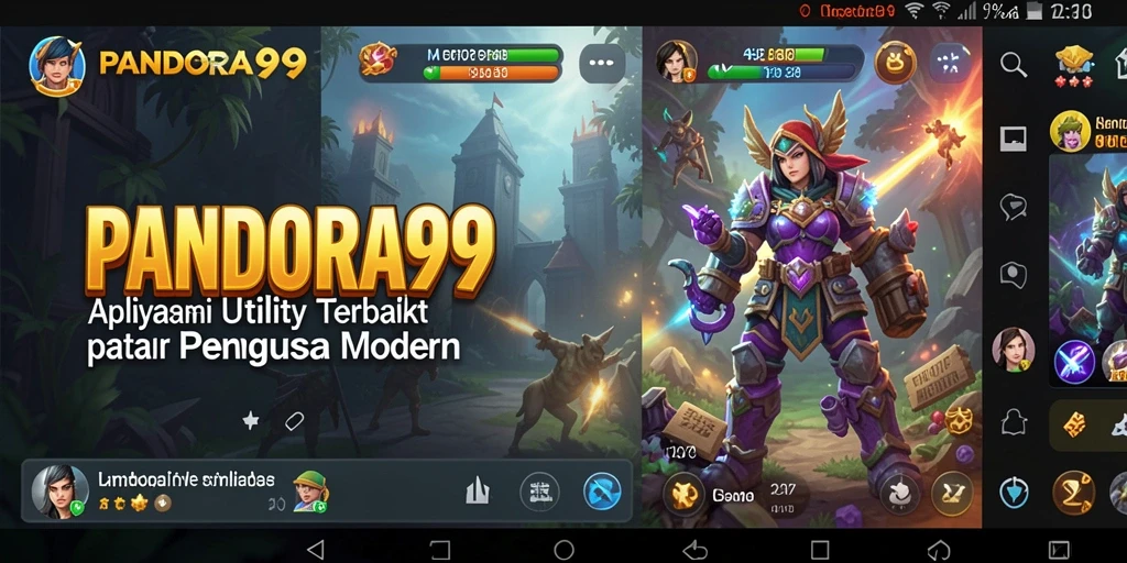 Tampilan antarmuka PANDORA99 yang elegan dan fungsional.
