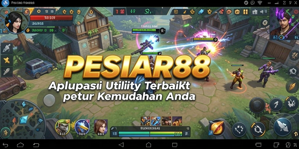 Screenshot utama PESIAR88 menunjukkan tampilan aplikasi Utility yang menarik dan fungsional.