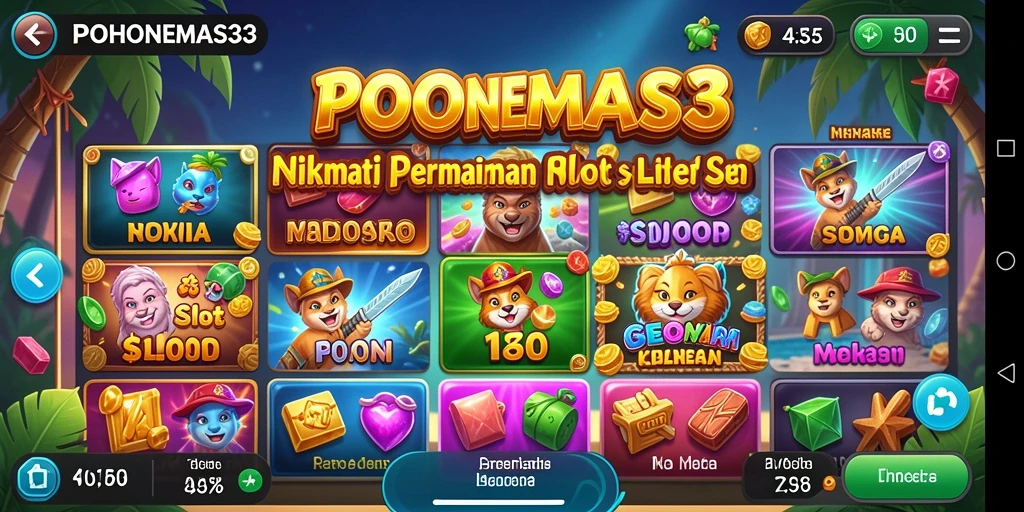 Tampilan menarik dari permainan Slot POHONEMAS33 dan fitur-fiturnya.