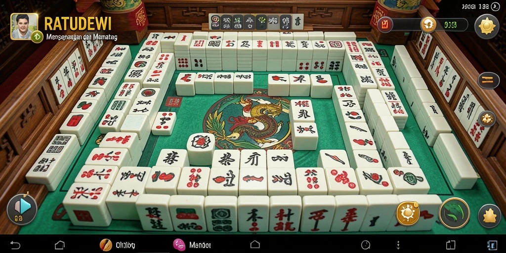 Gameplay menarik dalam RATUDEWI dengan grafis Mahjong.