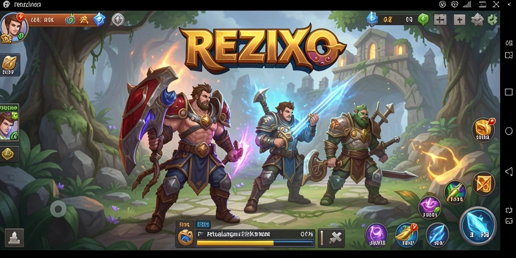 Tampilan gameplay REZIXO yang mendebarkan dalam pertempuran RPG